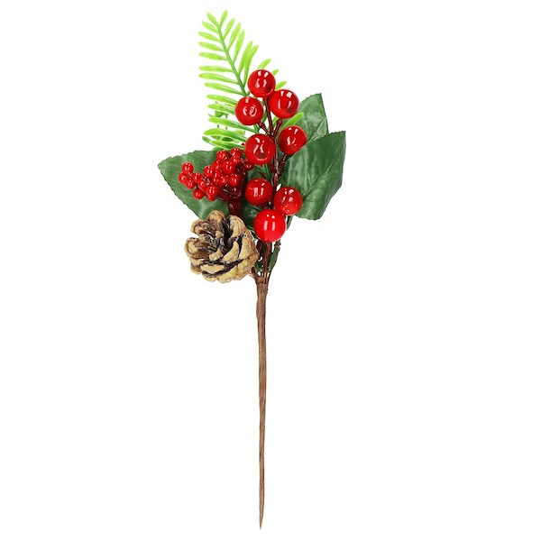 Gałązka świąteczna sztuczna dekoracja do stroika 28 cm