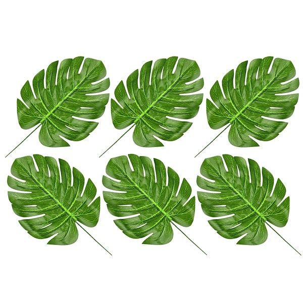 Liście monstery 6 szt. sztuczna dekoracja roślinna ozdoba zielona