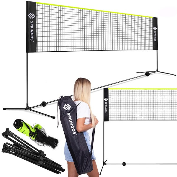 Siatka i stelaż do gry rekreacyjnej w badmintona, siatkówki 400 cm