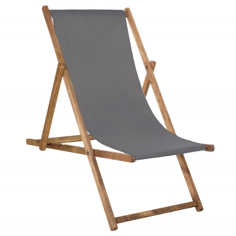 Leżak drewniany impregnowany z płótnem grafitowym