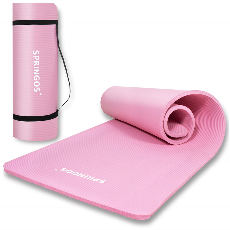 Uniwersalna mata do ćwiczeń 181 cm ciemny różowy