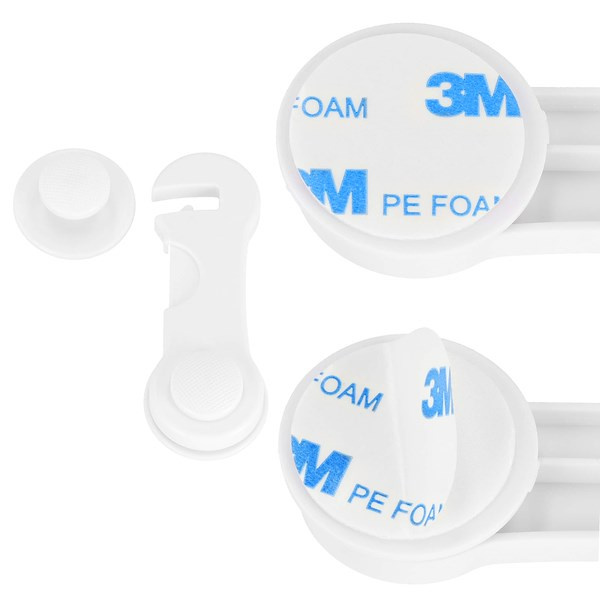 Blokada szuflad, zabezpieczenie szafek, mebli 10 szt. białe