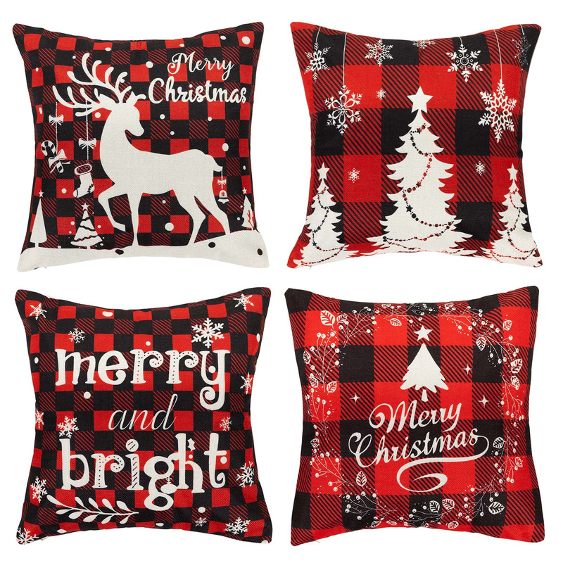 Poszewka świąteczna zestaw 4 szt. na poduszkę 40x40cm dekoracja