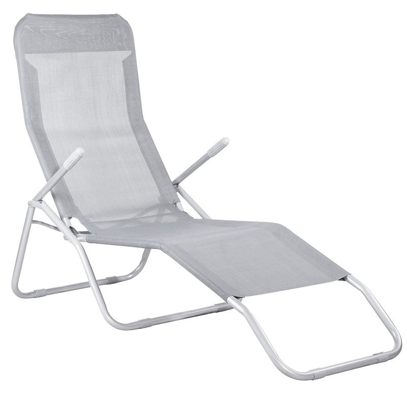 Leżak ogrodowy grawitacyjny szary zero gravity