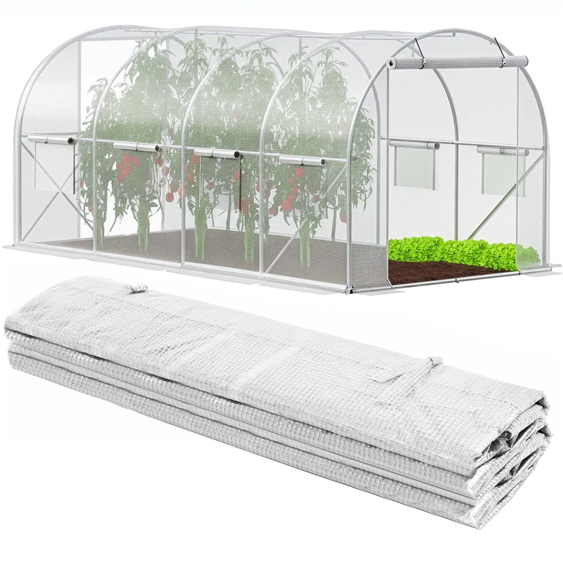 Folia zapasowa do tunelu ogrodowego 4x2,5x2 m poszycie na szklarnię foliową UV-4 140g/m2
