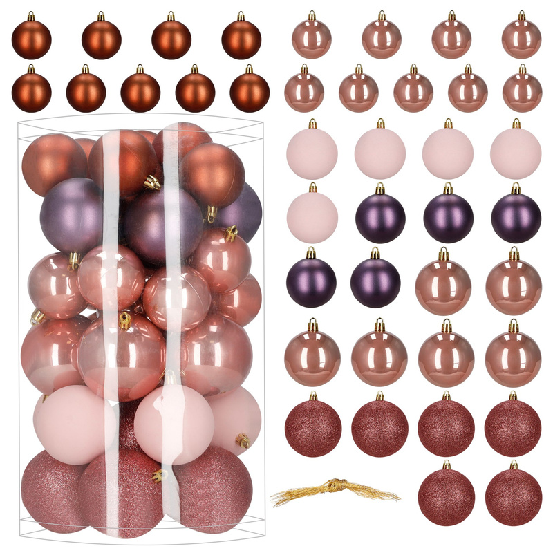 Bombki choinkowe zestaw 40 szt. ozdoby świąteczne do stroika, nietłukące