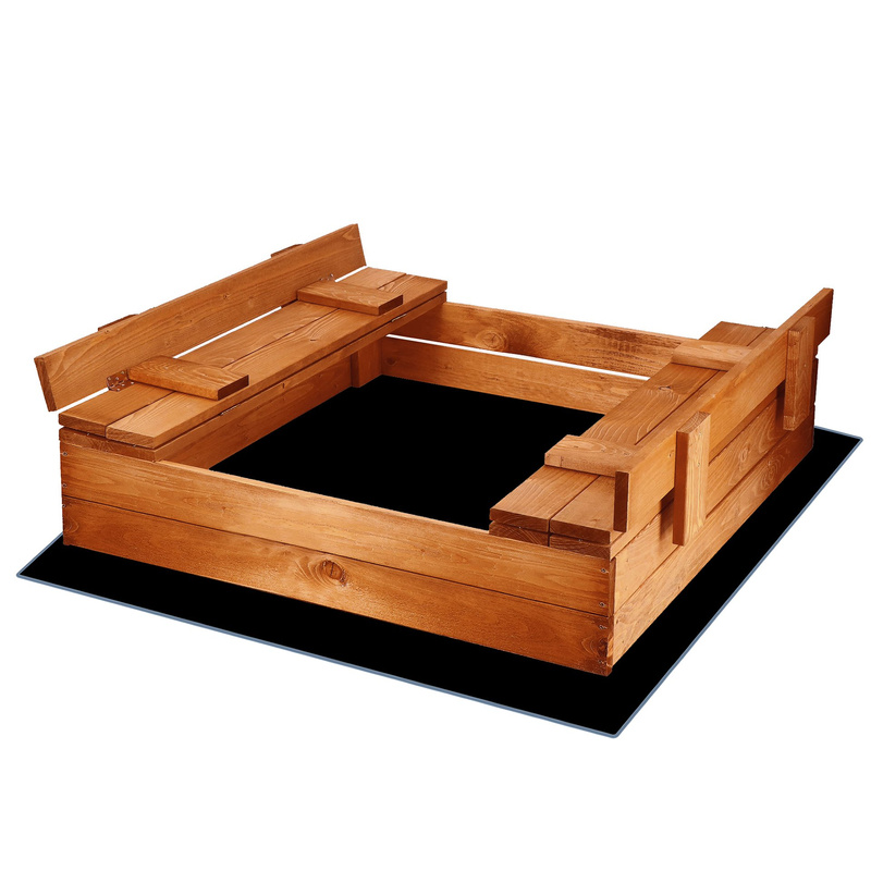 Piaskownica zamykana drewniana 98 x 98 cm impregnowana