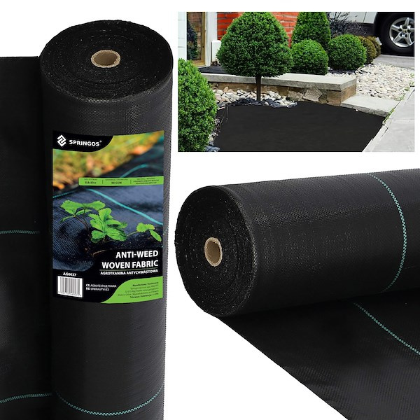 Agrowłóknina antychwastowa agrotkanina 90g czarna mata 0,8x50 m gruba