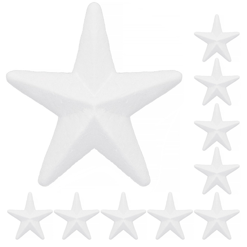 Bombka styropianowa 12cm gwiazda styropianowa decoupage zestaw 10 szt.