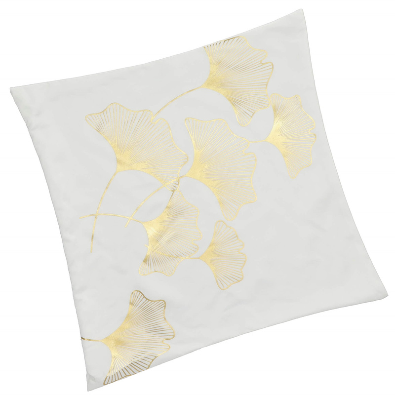 Poszewka dekoracyjna 40x40cm na poduszkę w złote liście