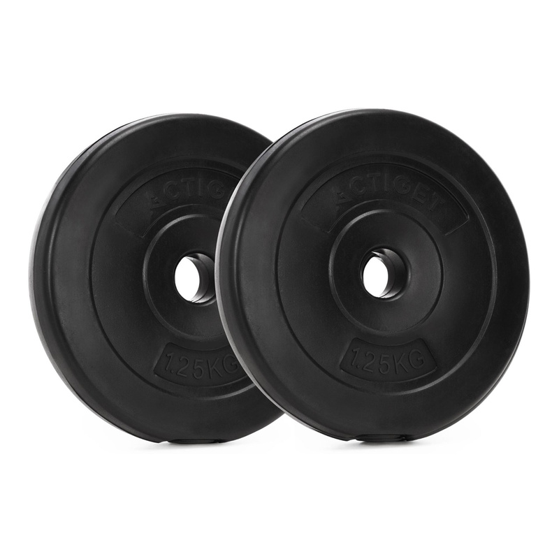 Obciążenie do sztangi 1,25 kg 2 szt. talerze bitumiczne 31 mm krążki do hantli kompozytowe
