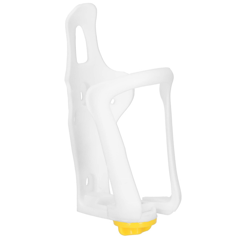 Uchwyt na bidon do roweru regulowany koszyk rowerowy na napój biały