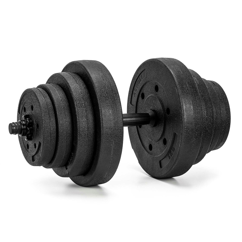 Hantel do treningu siłowego 20 kg hantla regulowana zestaw 2x10 kg gryf