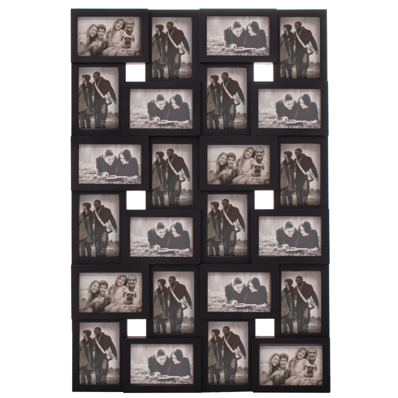 Ramka na zdjęcia 24 zdjęcia multiramka 10x15 czarna