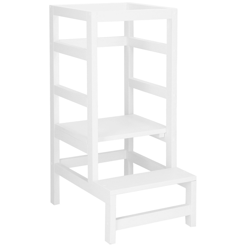 Kitchen helper, pomocnik kuchenny 4-poziomowy podest dla dzieci 90 cm biały