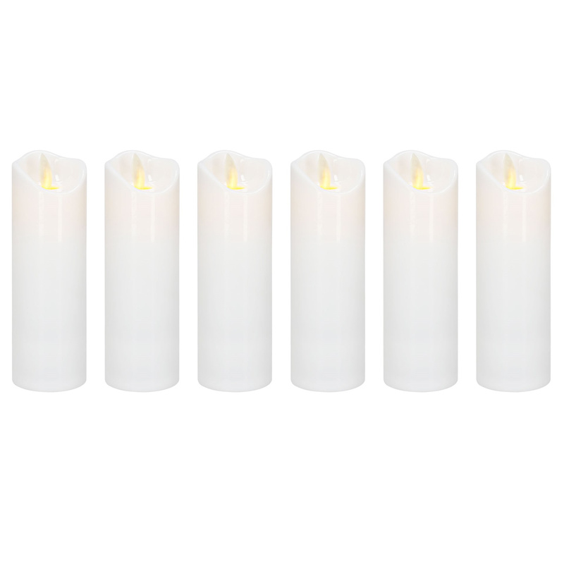 Wkłady Led do znicza 6 szt. świeczki elektryczne 15 cm świece na baterie ruchomy płomień