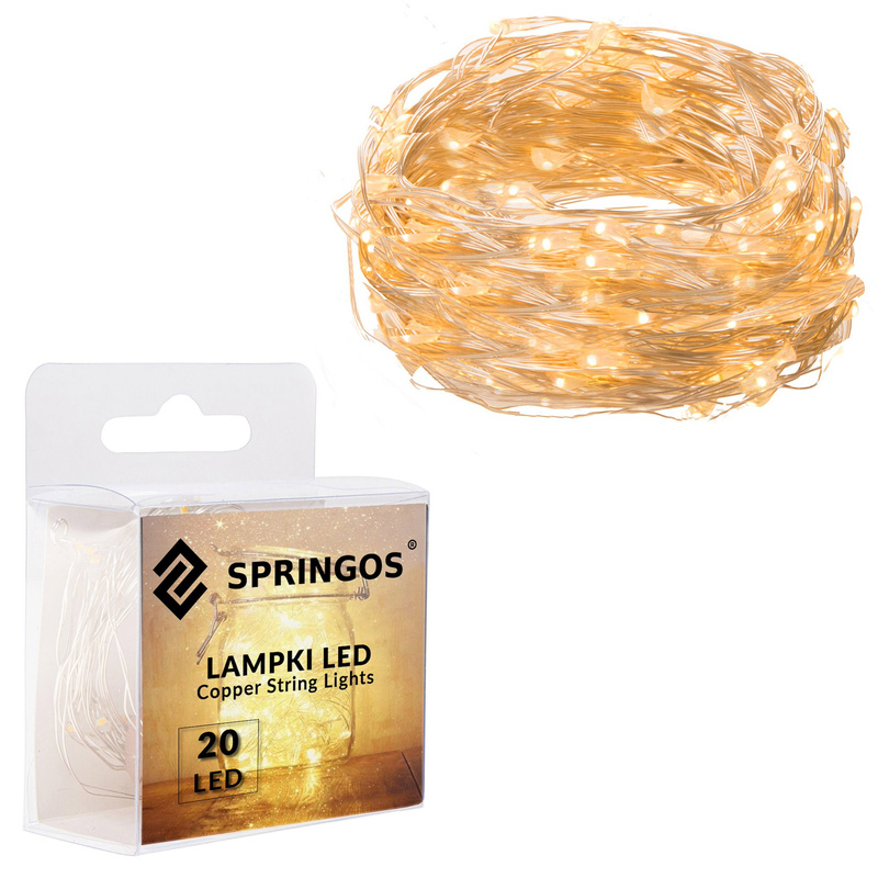 Lampki choinkowe 20 LED biały ciepły