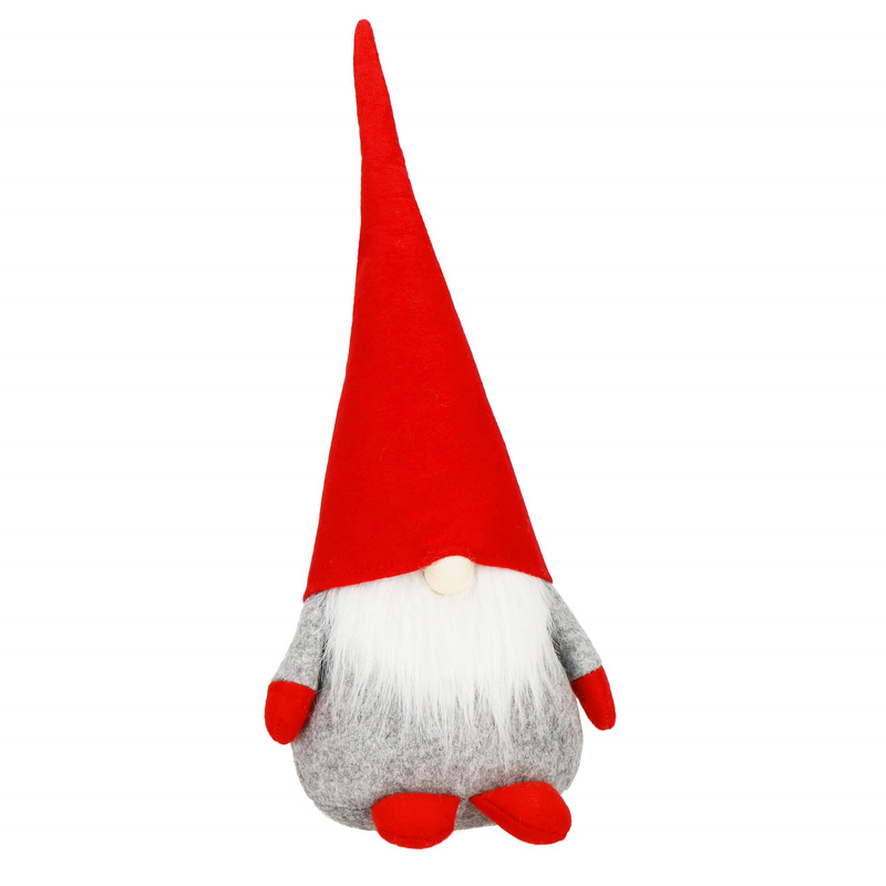 Skrzat świąteczny 44 cm, ozdobny krasnal, gnom z brodą