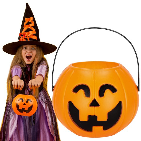Wiaderko na Halloween dynia pojemnik na słodycze