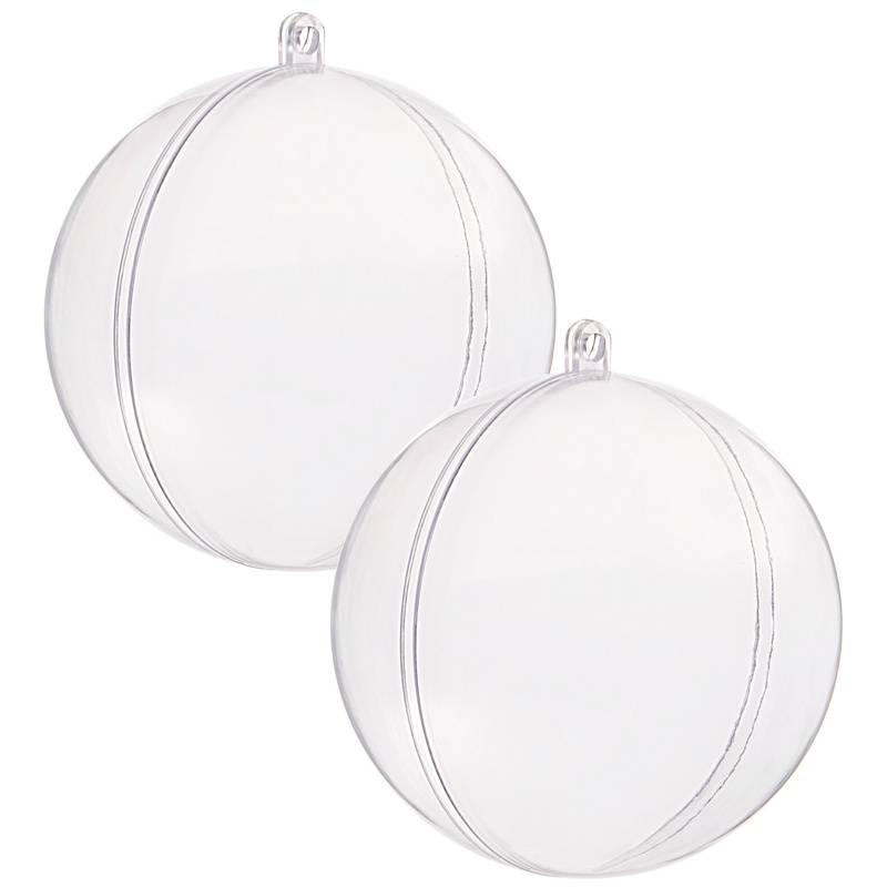 Bombki akrylowe 6cm kula plastikowa decoupage zestaw 2 szt.