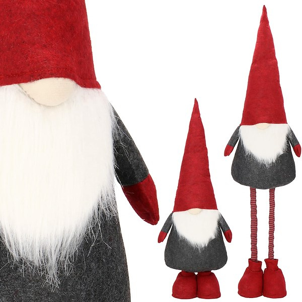 Skrzat świąteczny 110-160cm, krasnal na teleskopowych nogach, gnom