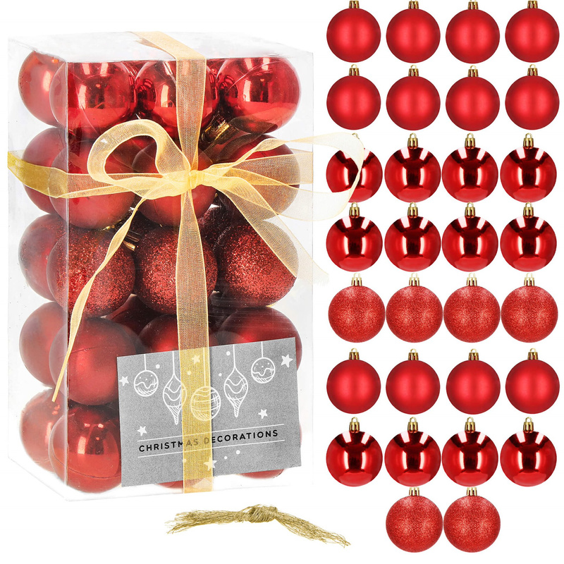 Bombki choinkowe 4 cm na choinkę 30 szt.