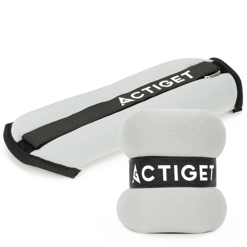 Obciążenia na ręce i nogi 2x1 kg do treningu domowego, fitness i cardio, szare