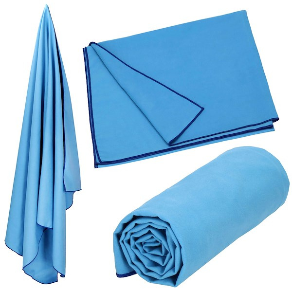 Ręcznik plażowy z mikrofibry 180x90 cm szybkoschnący ręcznik na basen niebieski