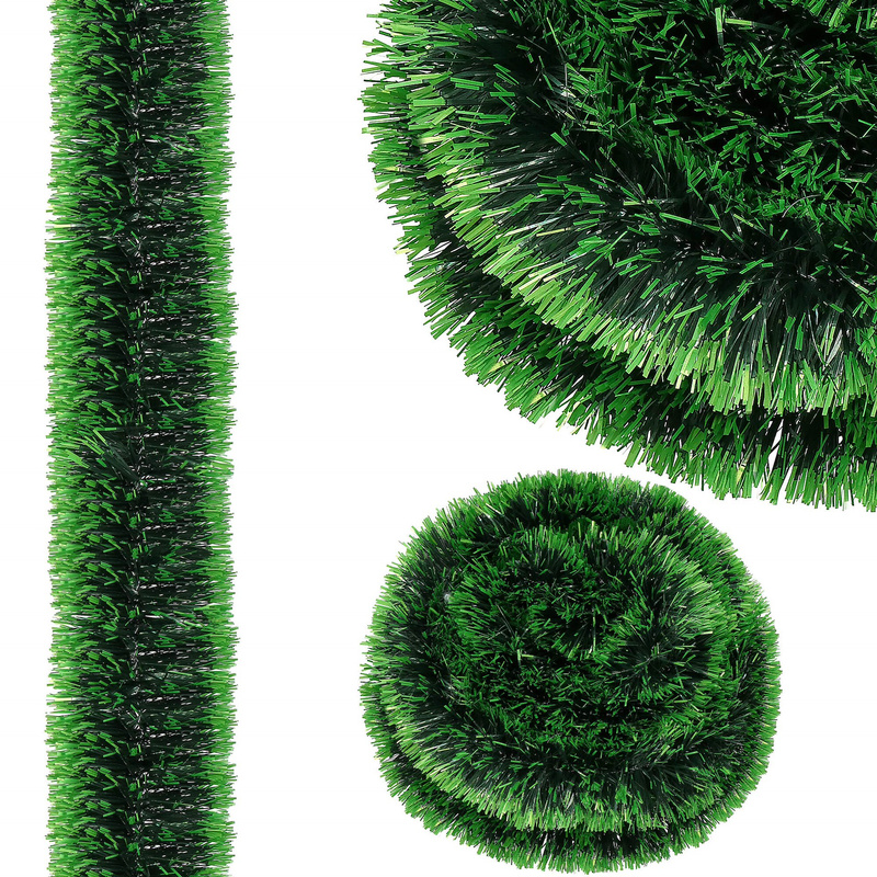 Łańcuch choinkowy 6m zielony cieniowany, girlanda na choinkę, średnica 7cm