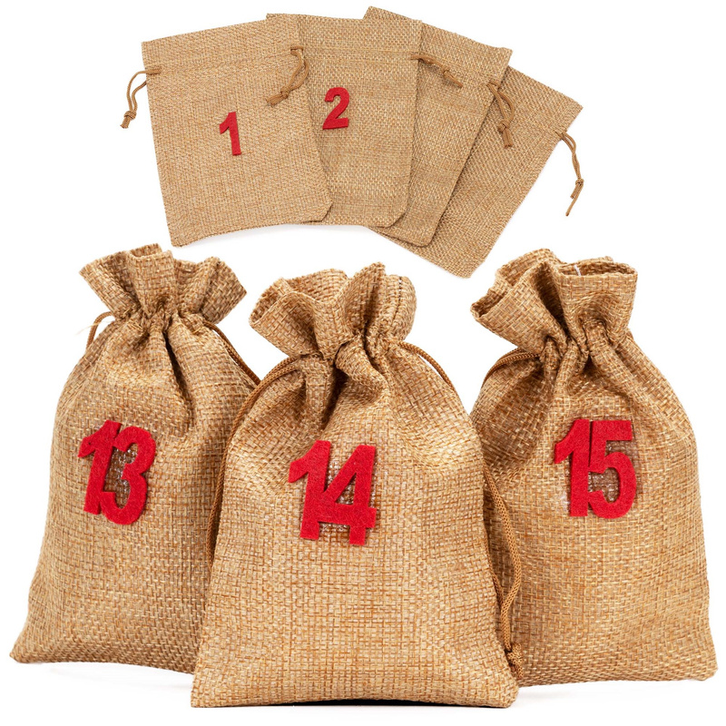 Woreczki ozdobne, świąteczne do kalendarza adwentowego 24 szt. dekoracja