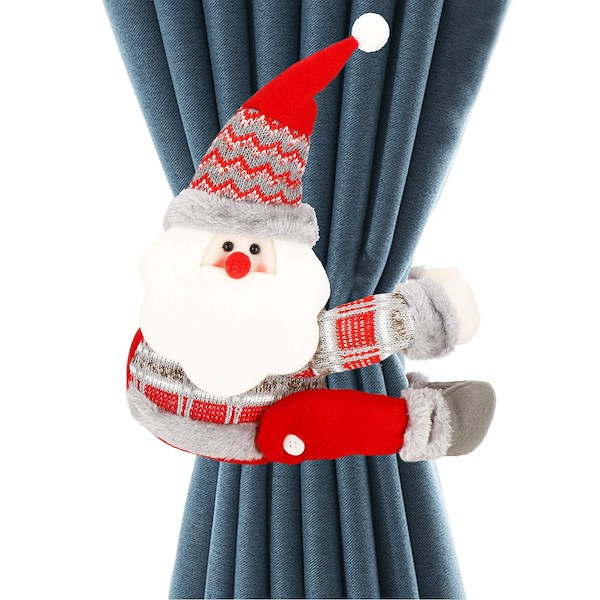 Skrzat świateczny na zasłony ozdoba na rzepy dekoracja na firankę