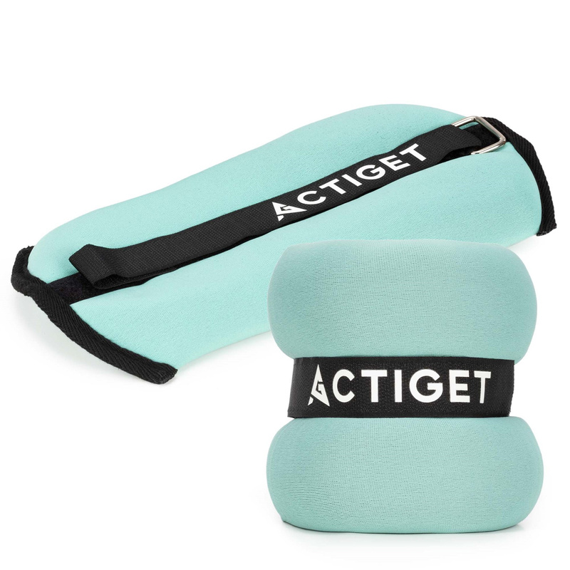 Obciążenia na ręce i nogi 2x1,5 kg do treningu domowego, fitness i cardio, miętowe