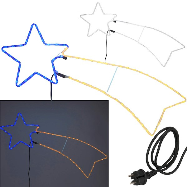 Lampki świąteczne 72 Led ozdoba świąteczna gwiazda betlejemska biały ciepły