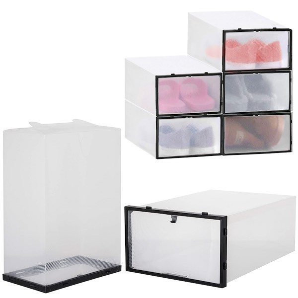 Organizer na buty 30,5x21x12,5 cm zestaw 5 szt. pudełka z otwieraną klapą