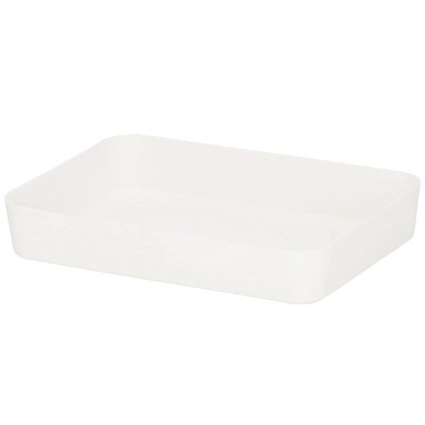 Organizer do szuflady 26x18cm wielofunkcyjny wkład, pojemnik kremowy