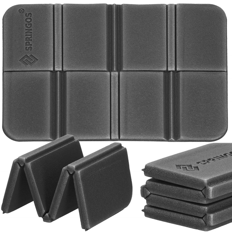 Mata turystyczna 37,5x28 cm biwakowa z pokrowcem, wodoodporna czarna