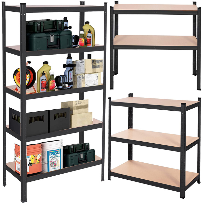 Regał metalowy magazynowy 5 półek 150x75x30cm 625kg do piwnicy, garażu