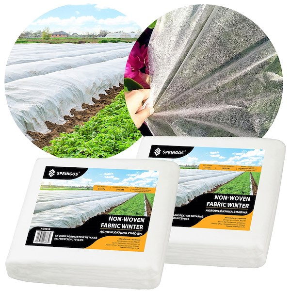Agrowłóknina zimowa 2 szt. 50g/m2 ochronna na rośliny otulina gruba 10x1,1m biała
