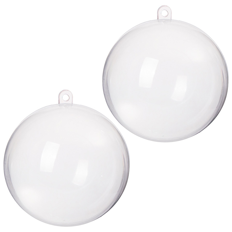 Bombki akrylowe 11cm kula plastikowa decoupage zestaw 2 szt