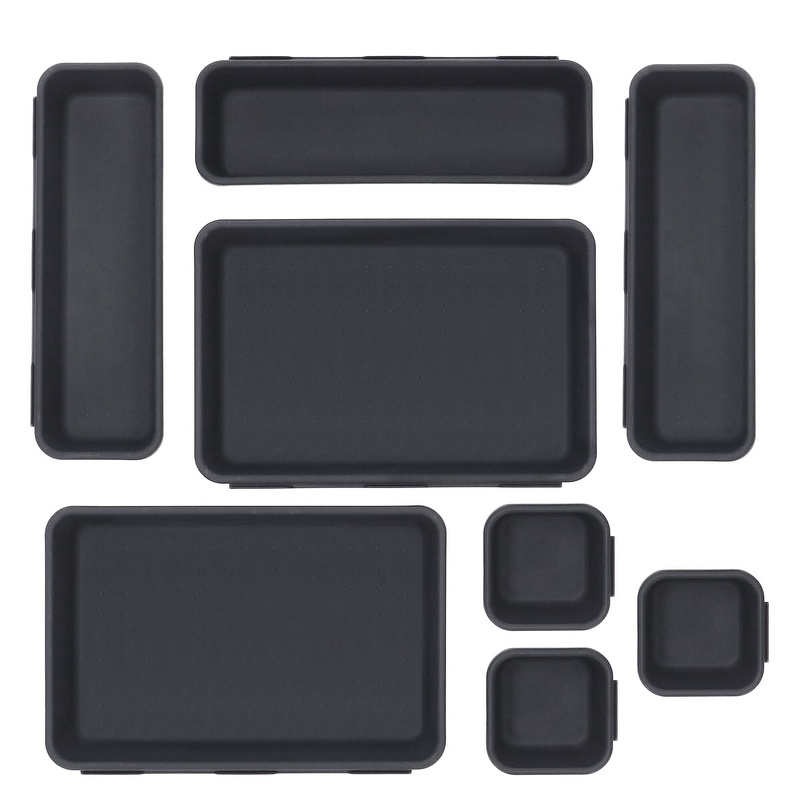 Organizer do szuflady 8szt. wielofunkcyjny wkład, pojemnik czarny