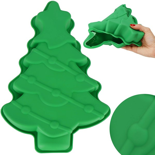 Foremka do pierników i ciastek świątecznych, silikonowa choinka