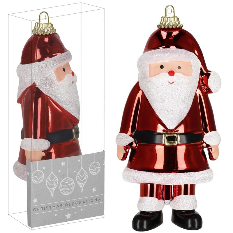 Bombka choinkowa, ozdoba świąteczna do stroika Mikołaj 13 cm nietłukąca