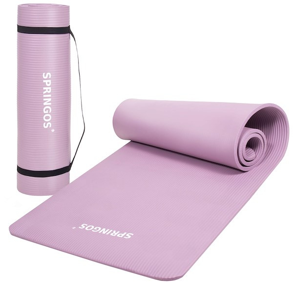 Uniwersalna mata do ćwiczeń 183 cm pudrowy fiolet