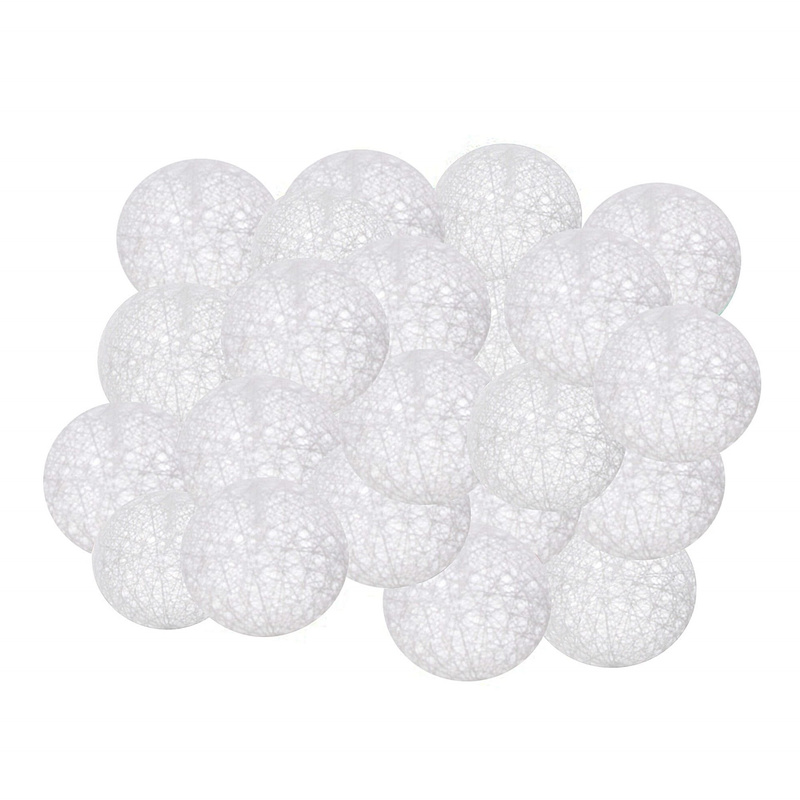 Lampki dekoracyjne cotton balls 30 LED 30 kul białe