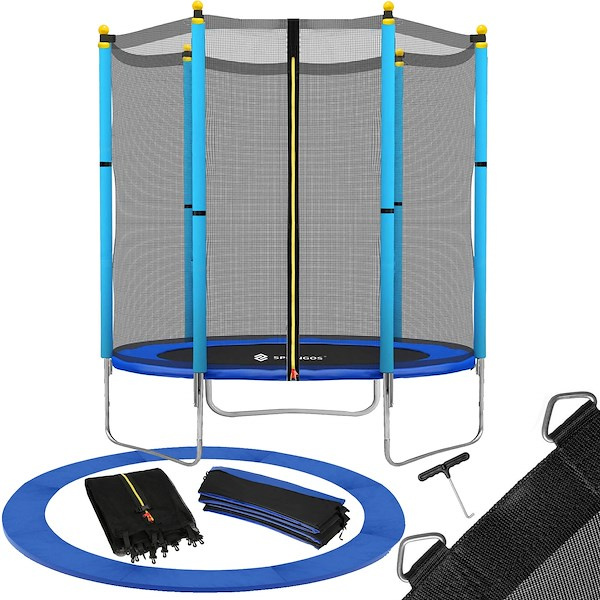 Trampolina ogrodowa z siatką wewnętrzną 4,5 FT 140 cm dla dzieci