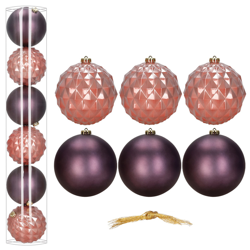 Bombki choinkowe 6 szt. dekoracje świąteczne 15 cm nietłukące