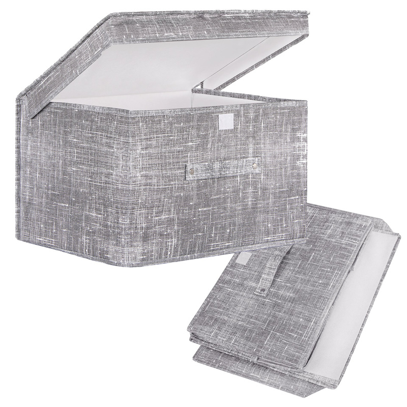 Pudełko do przechowywania 30x50x40cm organizer zamykany szary