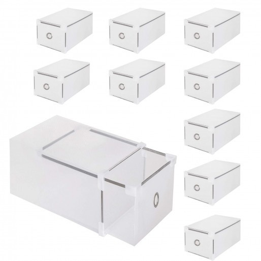 Organizer na buty z otwieraną szufladą 28x18x18 cm zestaw 10 szt.