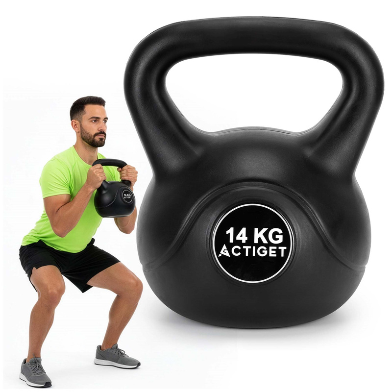 Kettlebell do ćwiczeń 14 kg hantla, odważnik treningowy ABS kula czarna
