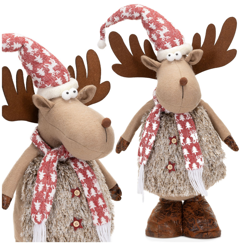 Renifer 74 cm z teleskopowymi nóżkami ozdoba świąteczna, figurka pod choinkę